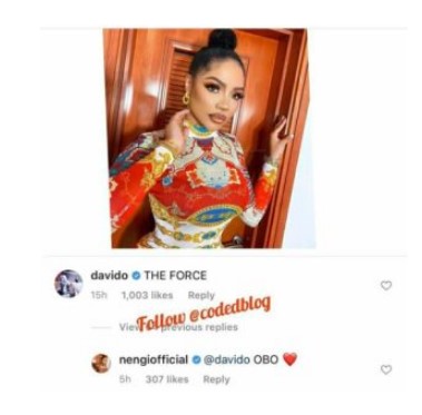 Nengi and Davido 'flirt'