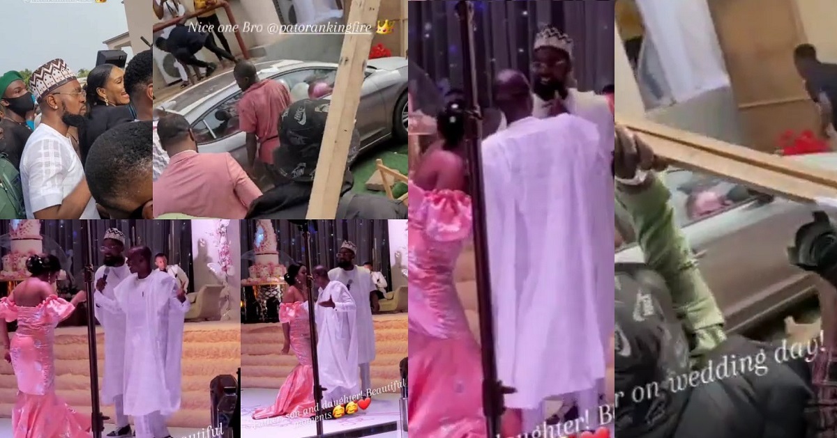 Patoranking gifts his sister and her husband a car at their wedding (video)