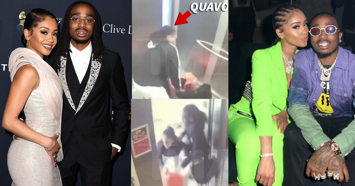 Video of Quavo and Saweetie having an altercation in an elevator surfaces