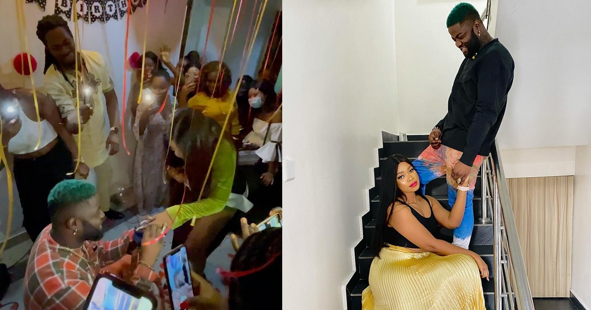 Singer Skales proposes to his girlfriend, “She said YES” (video)
