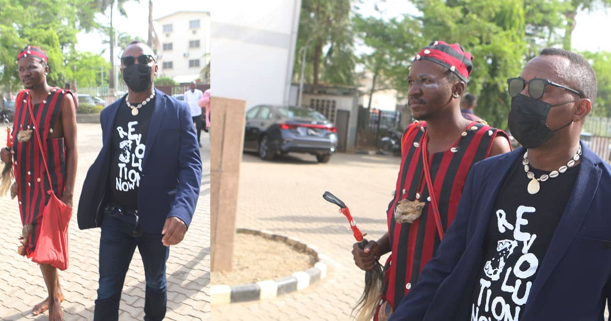 Native doctor follows Omoyele Sowore to court in Abuja (photos)