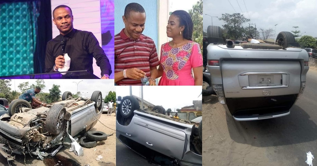 Akwa Ibom Pastor survives ghastly motor accident, came out without a scratch.