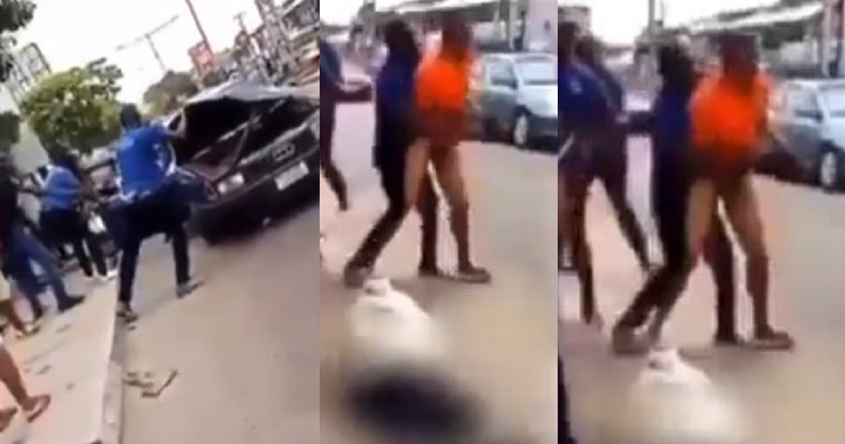 Taxi driver goes naked as Taskforce officials destroy his car for allegedly refusing to pay N50 ticket fee