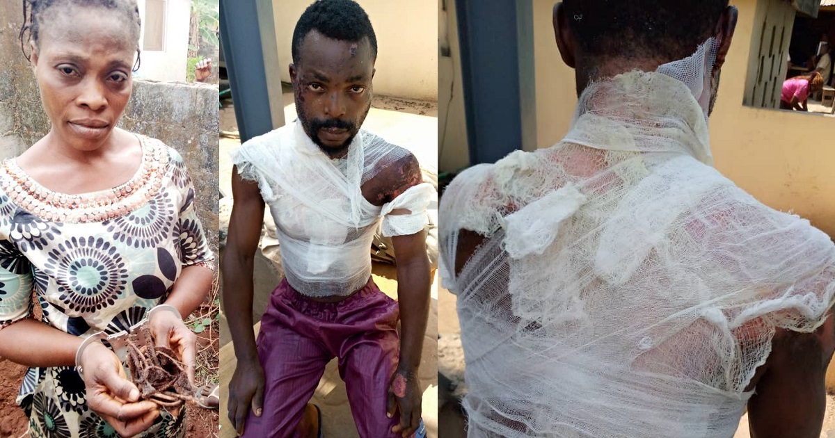 Woman pours hot water on husband, allegedly kills their baby in Ogun state (photos)