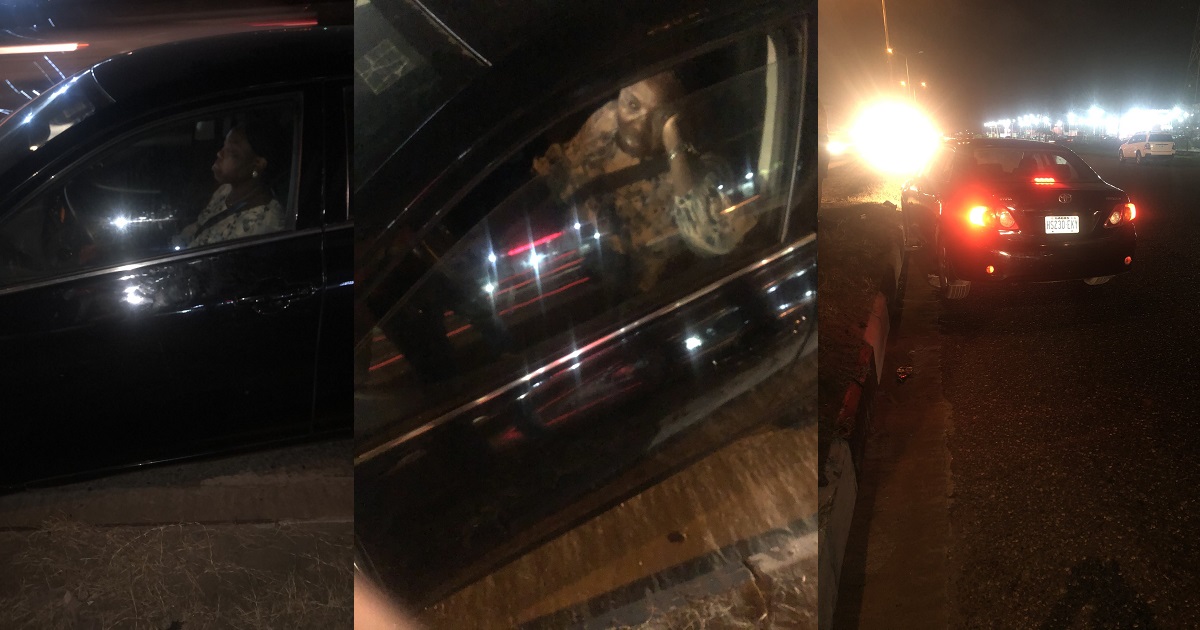 Nigerians rescue elderly woman who started convulsing while driving on Lekki-Epe expressway