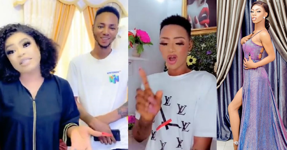 Boy whose mother begged Bobrisky to help him, embraces crossdressing, threatens to bring James Brown down