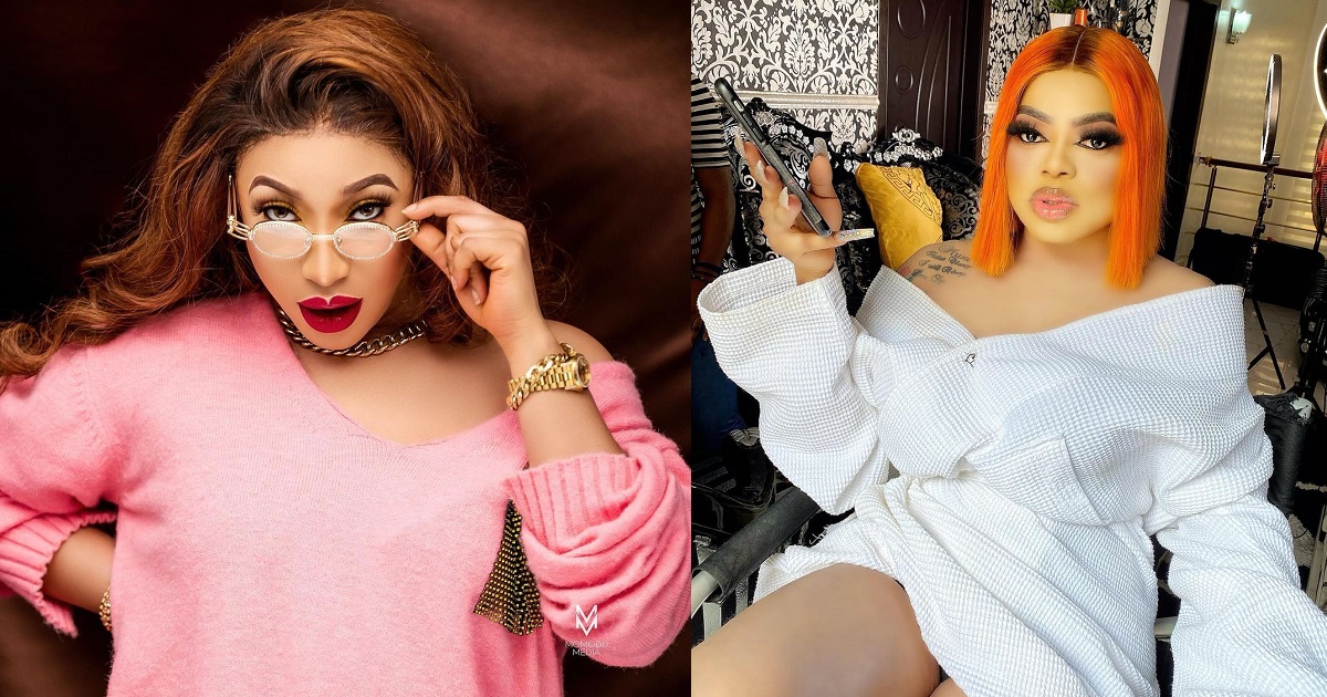 “Dumb Sh*t”- Bobrisky Shades Tonto Dikeh as he finally reveals why she unfollowed him