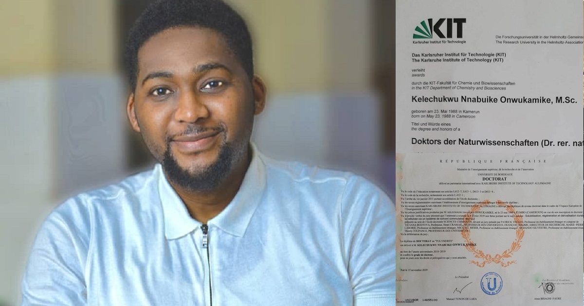 Nigerian Man bags 2 PHDs in Chemistry, 12 years after his Teacher doubted his ability to make an “A”