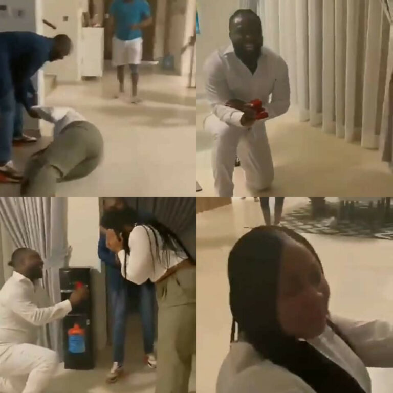 Moment Lady Rolled On The Floor And Burst Into Tears After Her Man Proposed To Her Video 