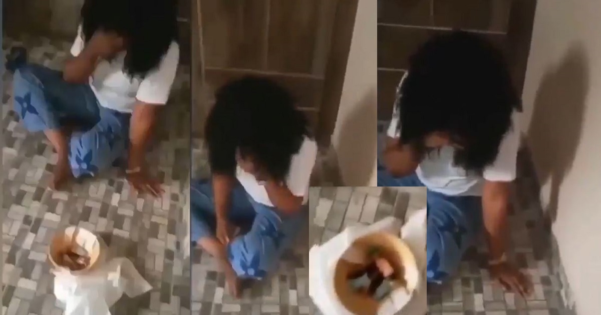 Lady breaks down in tears as she exposes bestfriend of 11 years who put her picture inside a fetish calabash (Video)