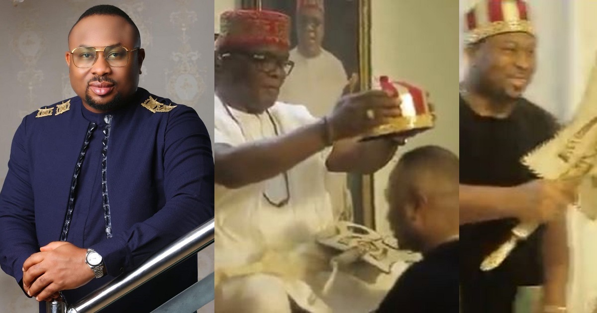 Tonto Dikeh’s ex-husband, Olakunle Churchill bags another chieftaincy title (video)