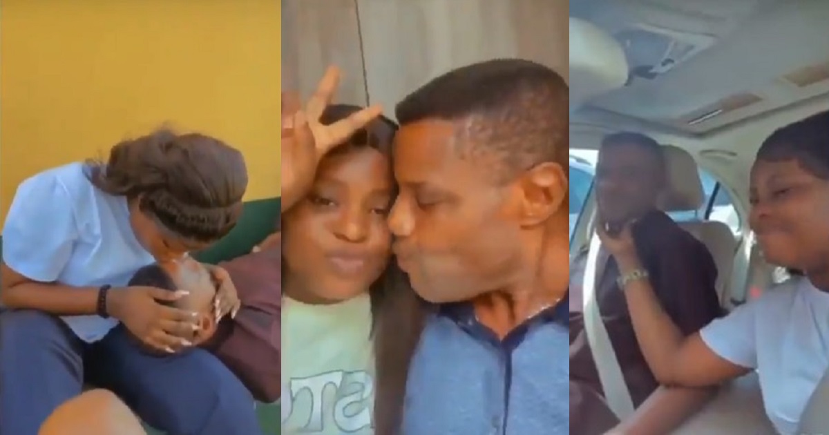 Young Nigerian lady proudly shows off her older lover (video)