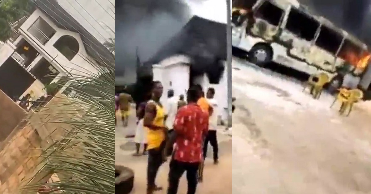 Gunmen set Governor Hope Uzodinma’s country home ablaze, kill two of his security aides (Videos)