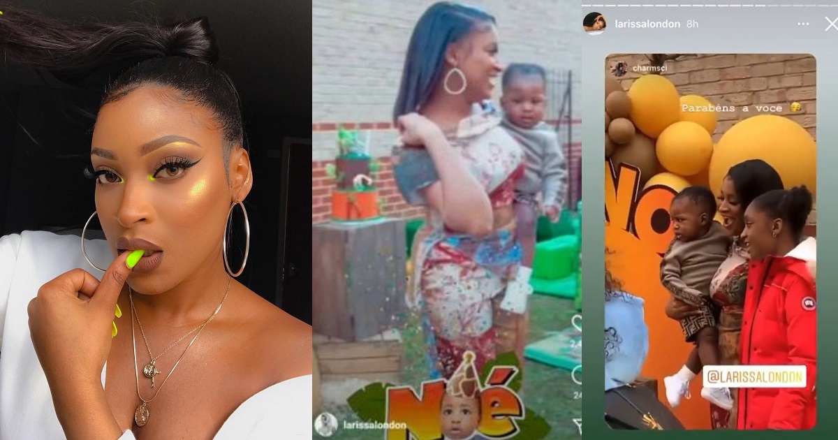 Davido’s alleged fourth baby mama, Larissa shares video from her son’s birthday with Davido’s songs playing in the background