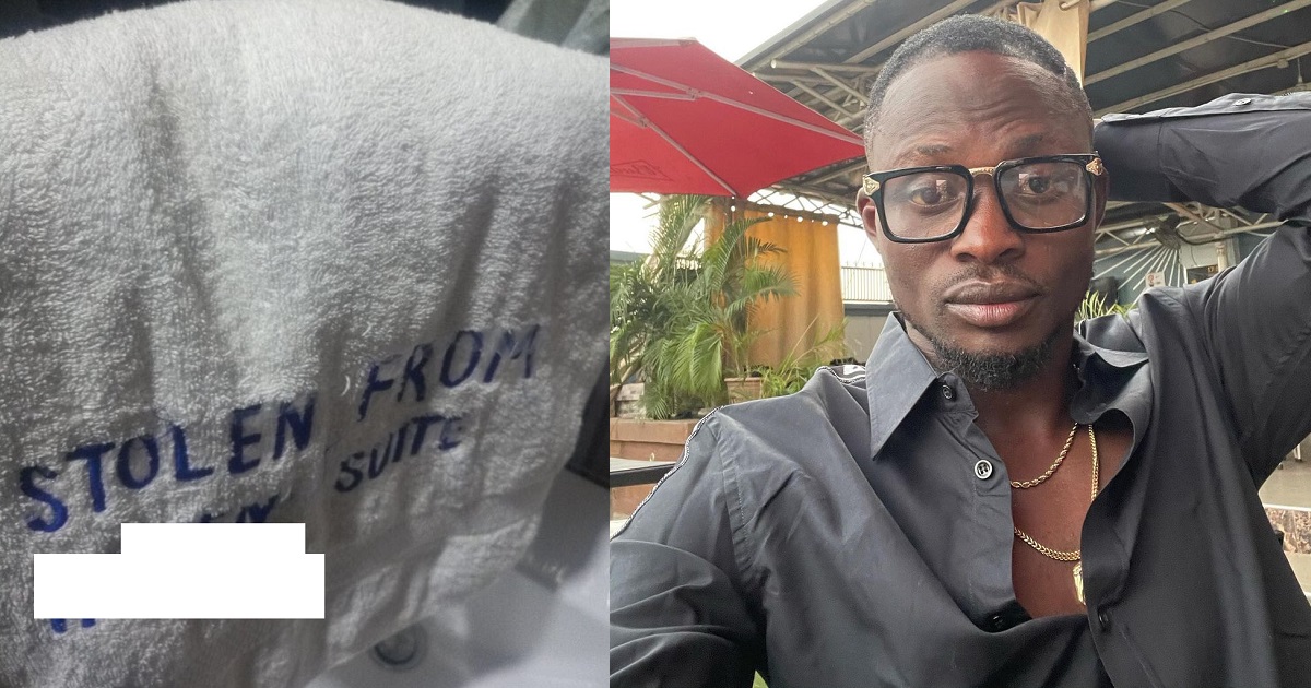 “Stop that act” Actor Jigan condemns those who steal towels from