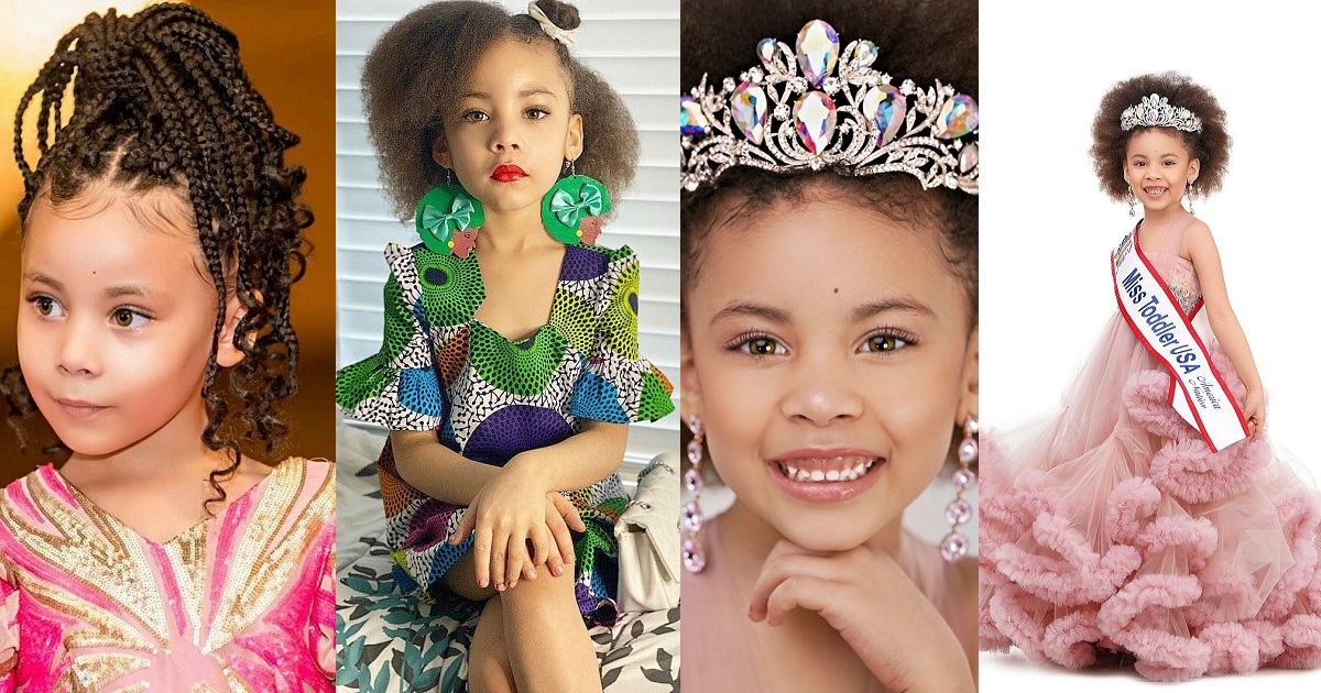 Meet Kleopatra:  The stunning 5-year-old Mexican-Nigerian who won Miss Toddler USA America Nation 2021 (Photos)