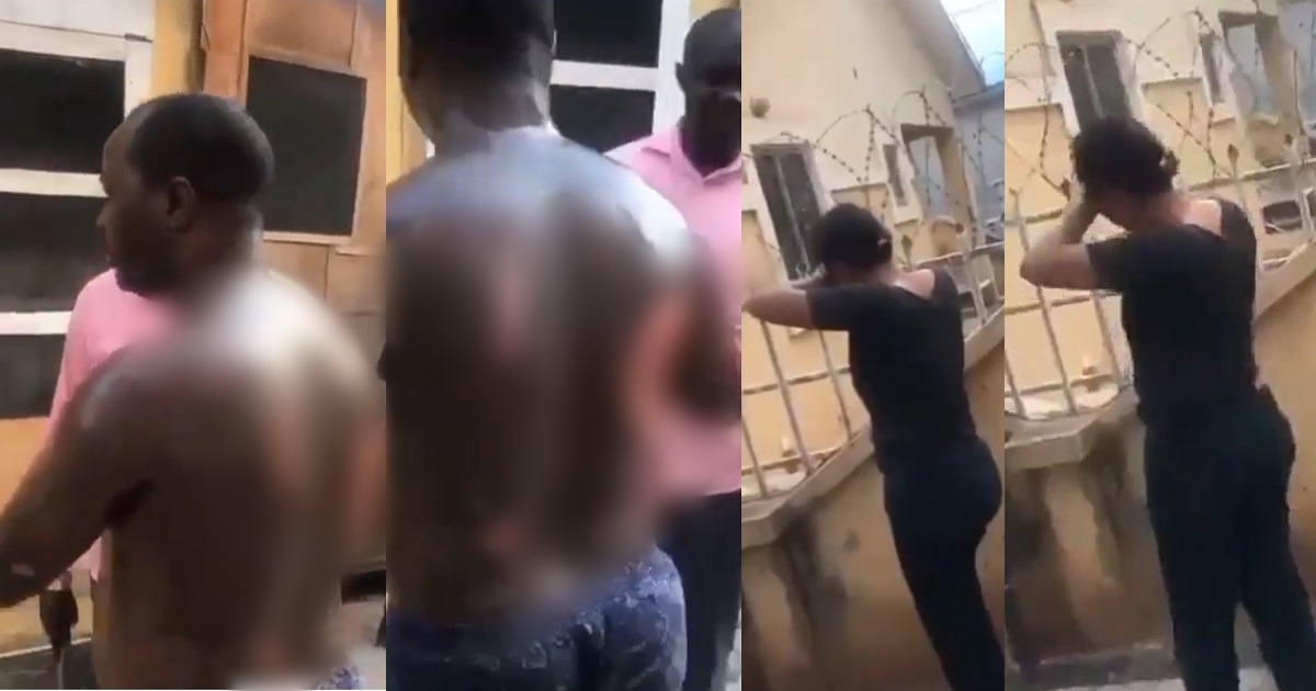 Drama as Abuja side chic allegedly heats oil and pours it on married lover (Video)