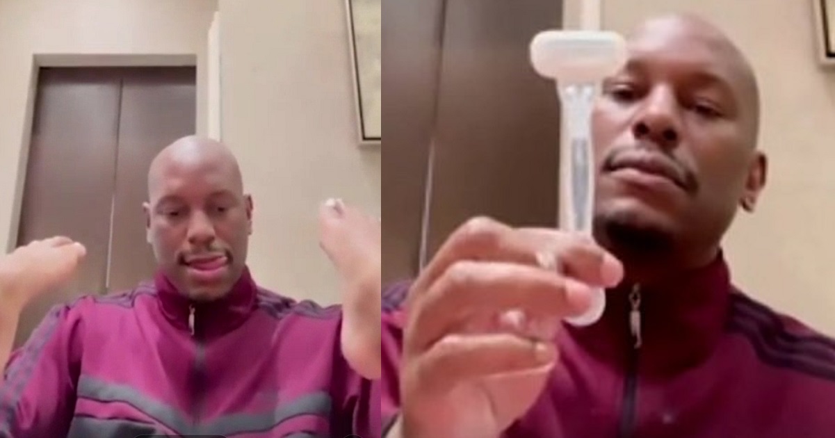“Ment or Romantic” – Netizens react after Tyrese Gibson is filmed shaving his girlfriend’s pubic hair (video)