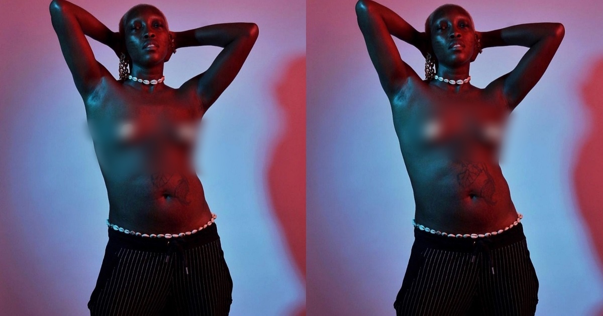 Face model, Adetutu OJ goes topless and braless in new photos