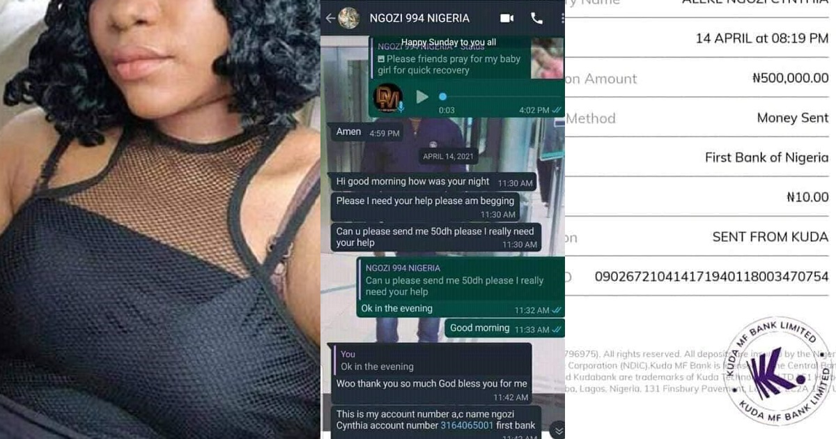 Dubai-based man calls out Nigerian lady who refused to return N500k he mistakenly sent to her (Screenshots)