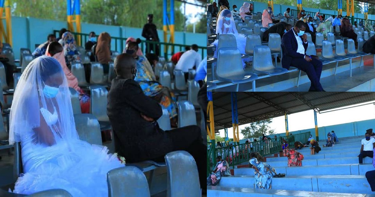 Newlywed couple spends first night in a stadium after being arrested for breaking Covid-19 rules