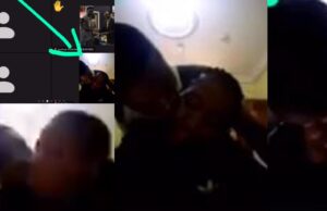 Student caught getting intimate with her boyfriend during online class after forgetting to turn off her camera (Video)