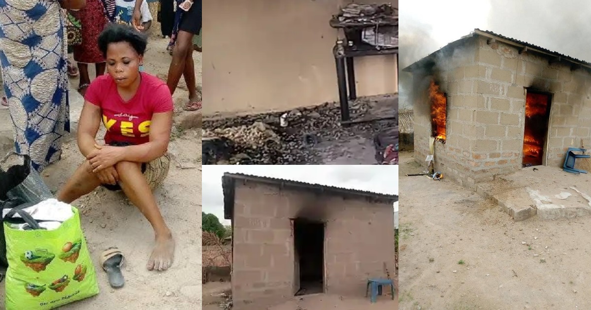 Woman who set boyfriend’s house ablaze in Benue claims he doesn’t give her transport fare after visiting him