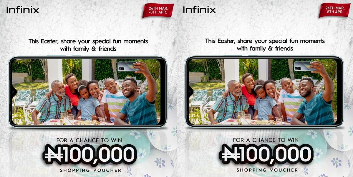The Best Easter Promo in 2021 is still on – Win ₦100,000 Shopping Voucher and More with Infinix. 