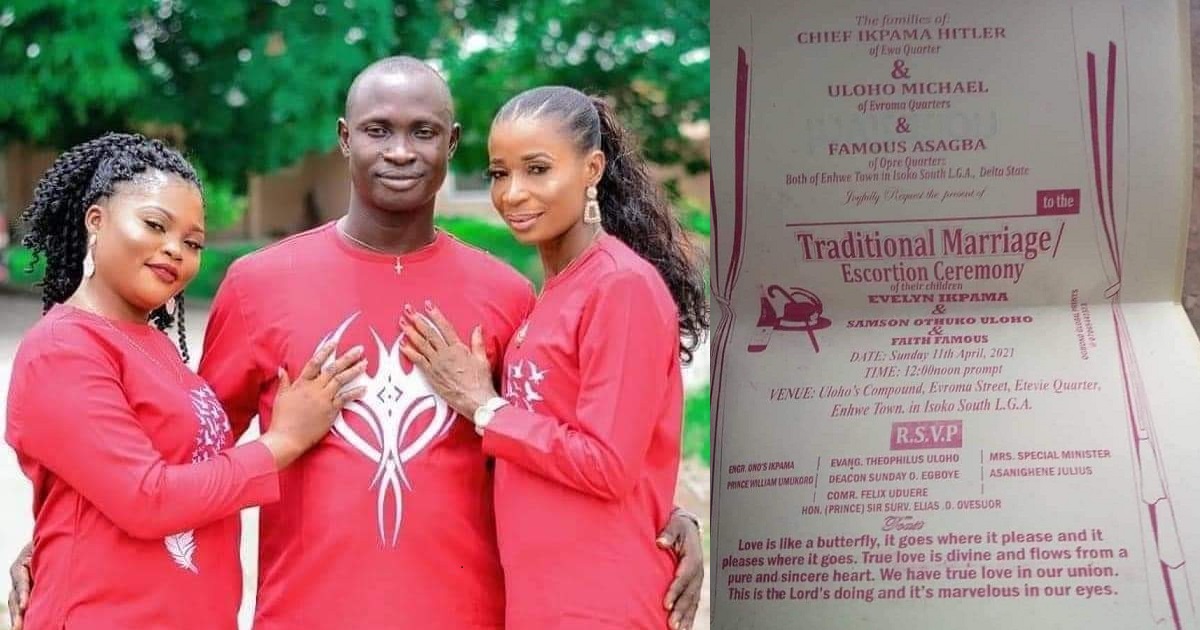 Handsome Delta state man set to wed two women on same day (photos)