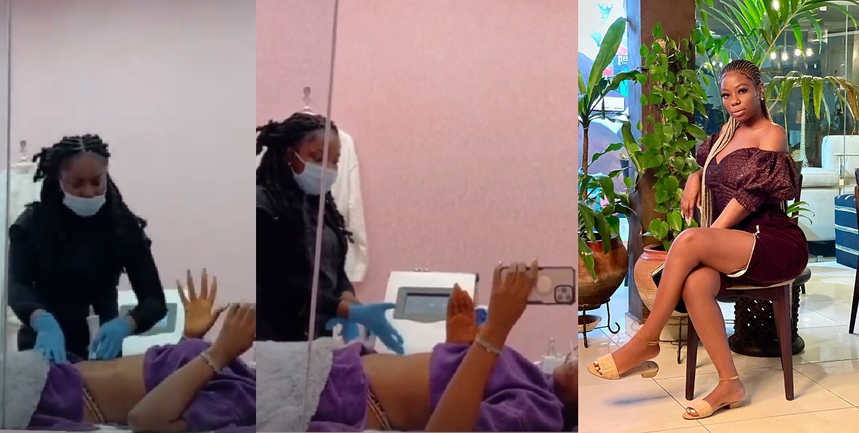 Davido’s Babymama, Sophia Momodu, undergoes non-surgical liposuction. (Video)