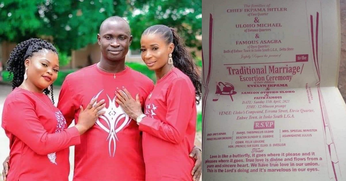 Nigerian man set to wed two women on same day. (Photo)