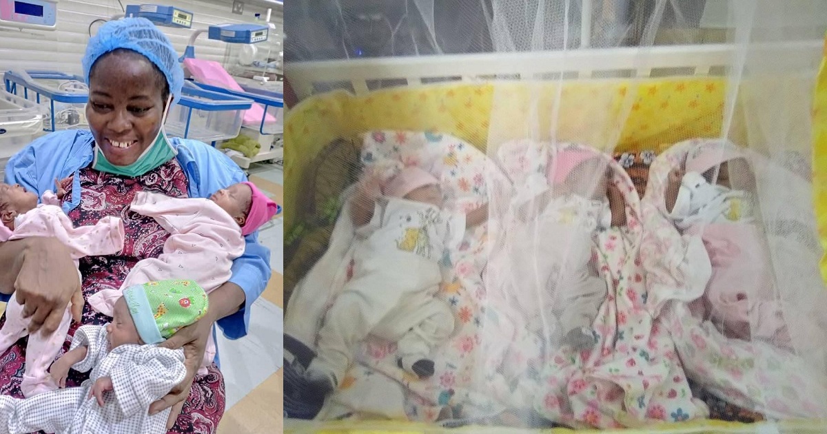 Nigerian woman gives birth to triplets after 11 years of marriage and 6 miscarriages