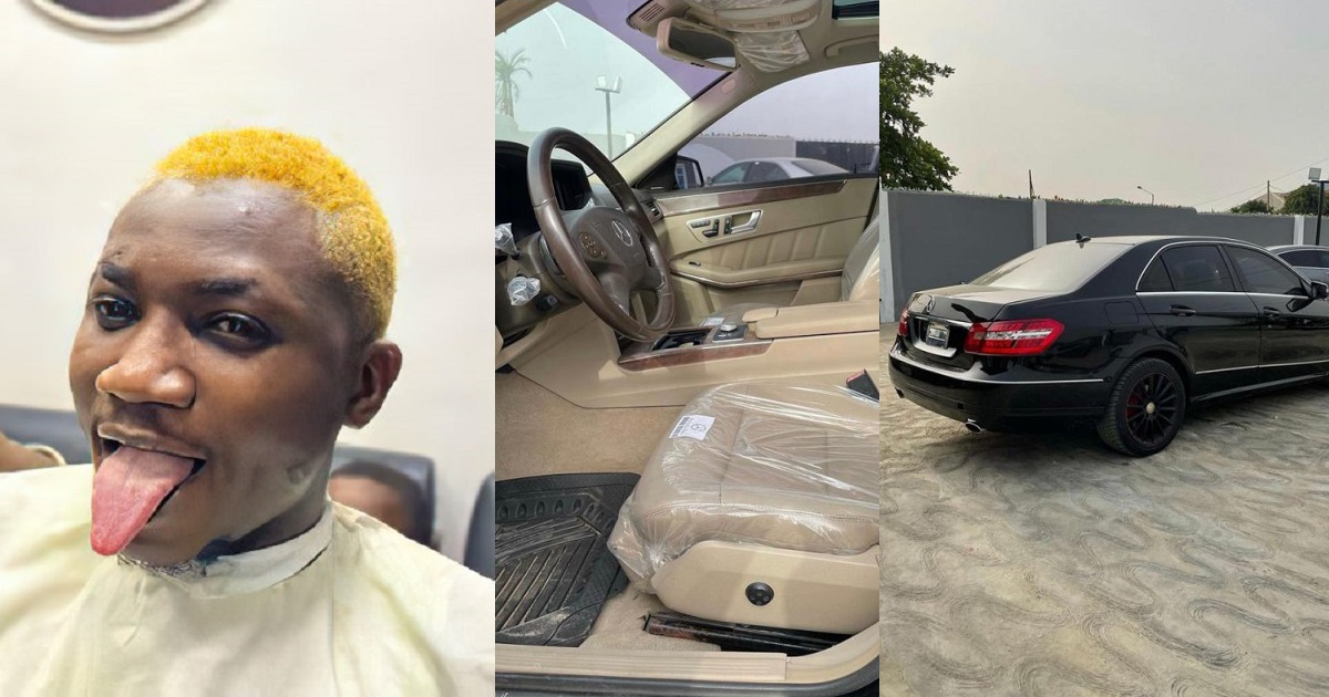 ”From small Benz owner to this” – Influencer, Pamilerin writes, as he shows off his new Mercedes Benz