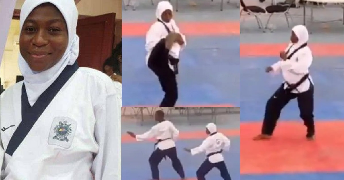 Heavily pregnant Nigerian woman wins taekwondo competition (video)