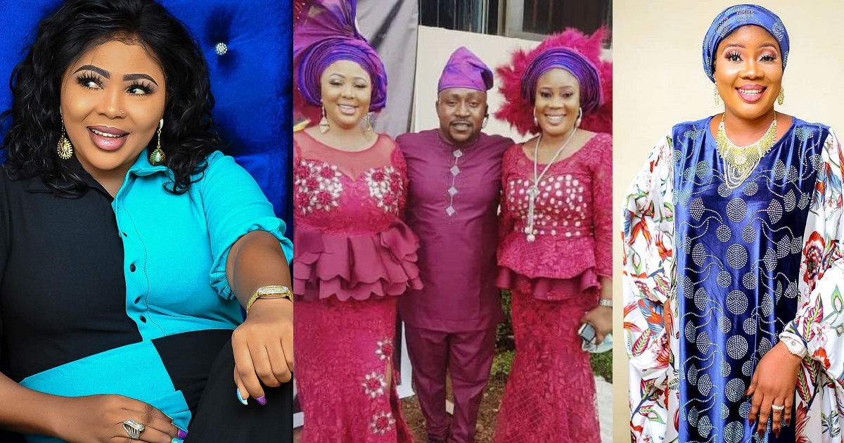 “We shall never be separated” – Actor, Segun Ogungbe’s two wives say, as they shower praises on each other