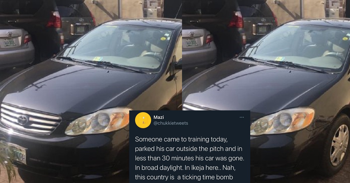 Man’s car gets stolen in Ikeja after he parked it to play football