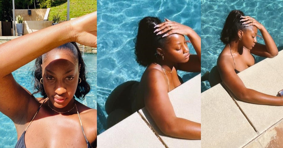Nigerian Singer, Tems flaunts her banging body in rare bikini photos