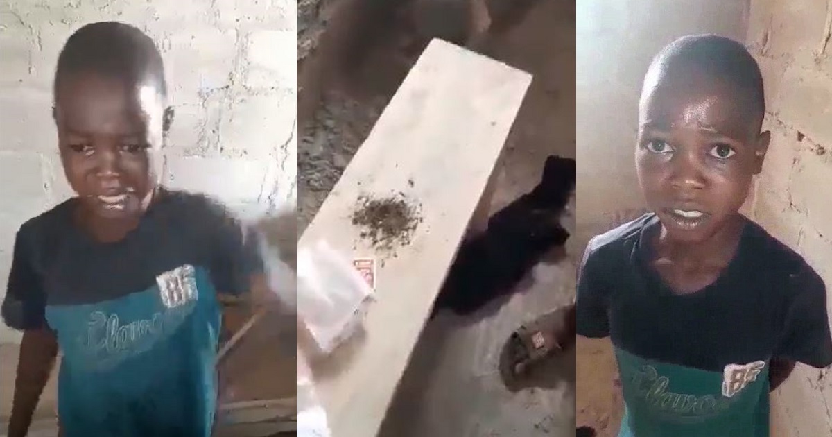 10-year-old boy caught trying to smoke weed in uncompleted building (Video)
