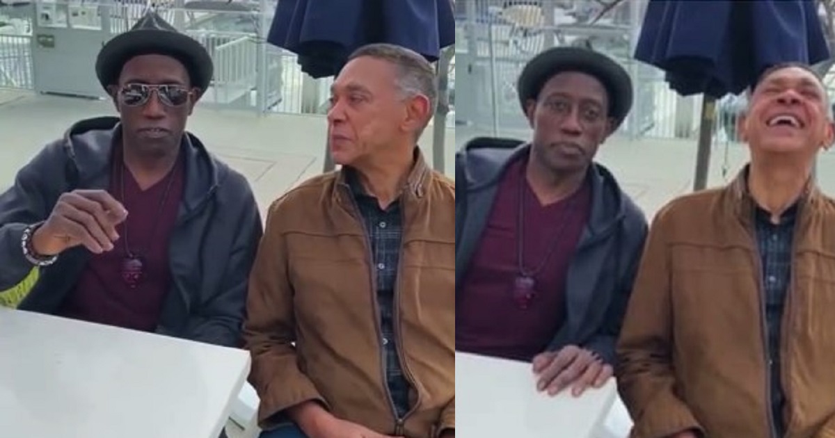 Hollywood star, Wesley Snipes speaks Yoruba as he hangs out with Ben Murray-Bruce (Video)