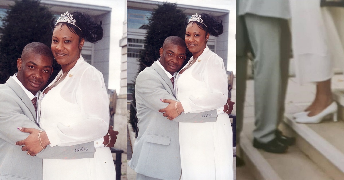Donjazzy’s ex wife, Michelle, explains why she was taller than him in their wedding picture