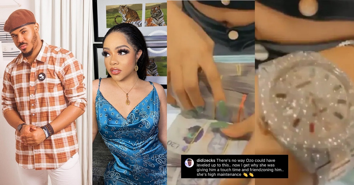 “There’s no way Ozo could have leveled up to this,now I get why she friendzoned him” – Man reacts after Nengi flaunted her new diamond-encrusted watch