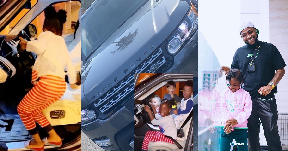 Davido buys his daughter, Imade, a Range Rover for her birthday (Video)