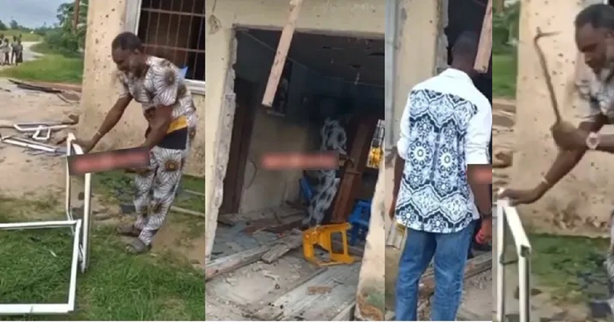 Children destroy shop of their late father’s second wife for refusing to remarry from the family (Video)