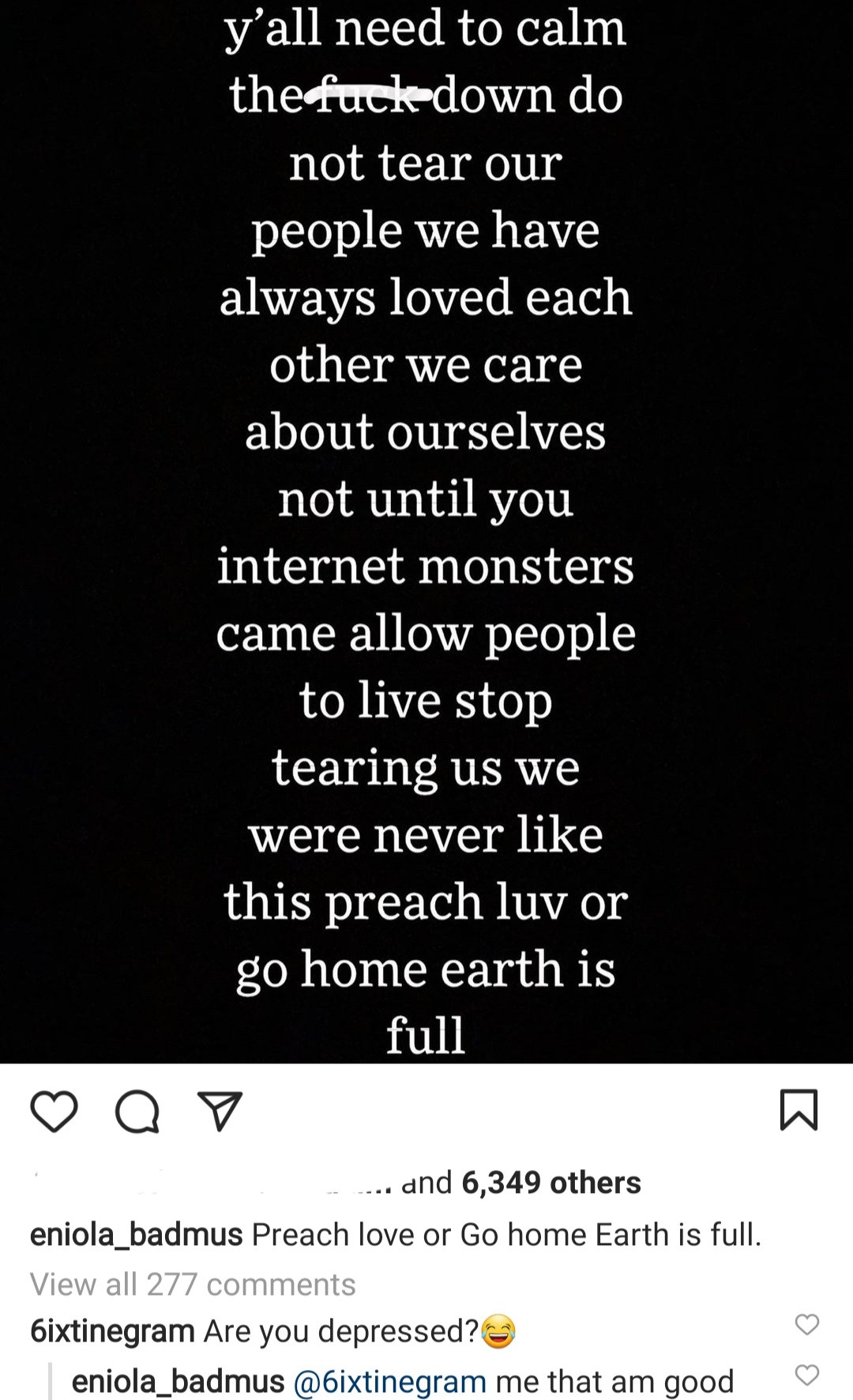 Actress, Eniola Badmus gives interesting response to follower who asked if she’s depressed 4 60adf5047b6ad