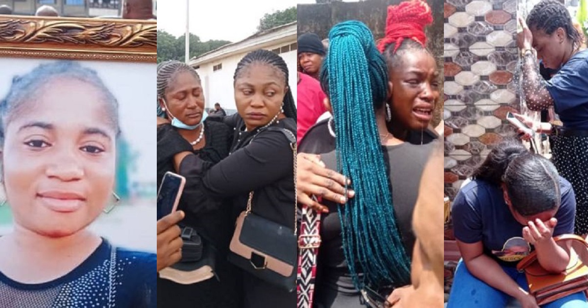 Tears flow as Late Nigerian Comedian, Ada Jesus, is laid to rest. (Photos)