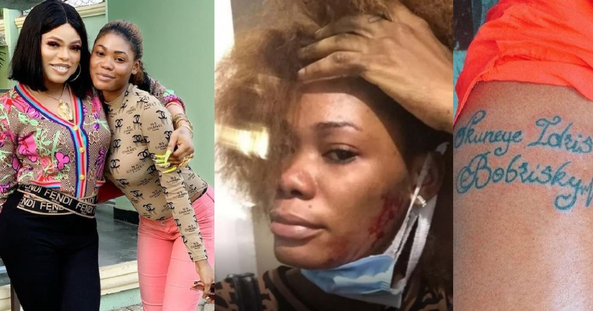 “Wicked manipulator, he hit me” – Ivorian lady who tattooed Bobrisky calls him out for allegedly assaulting her (Video)