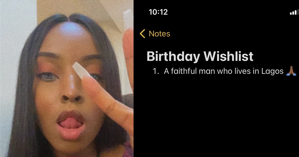 “Ask for a more realistic thing like a Dragon” – Social Media Users advise young lady in search of a faithful man in Lagos.