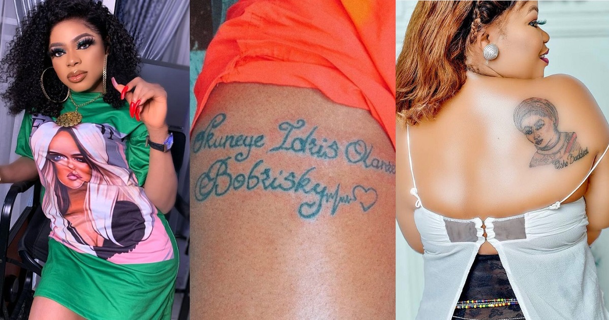 They are all useless people looking for money – Bobrisky blasts those who drew a tattoo in his honour.