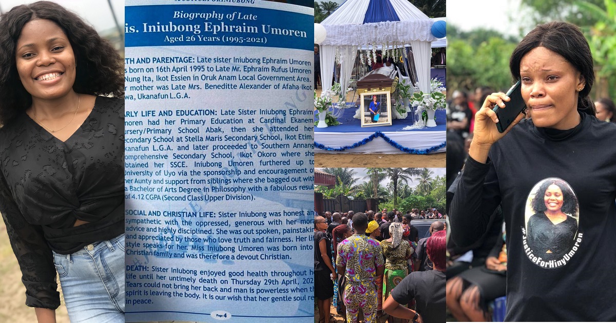 First photos from the burial ceremony of late Iniubong Umoren