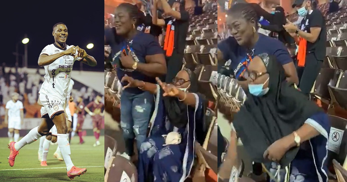 Odion Ighalo shares his joy after scoring in front of his mum who was watching him play live for the first time in his career (Video)